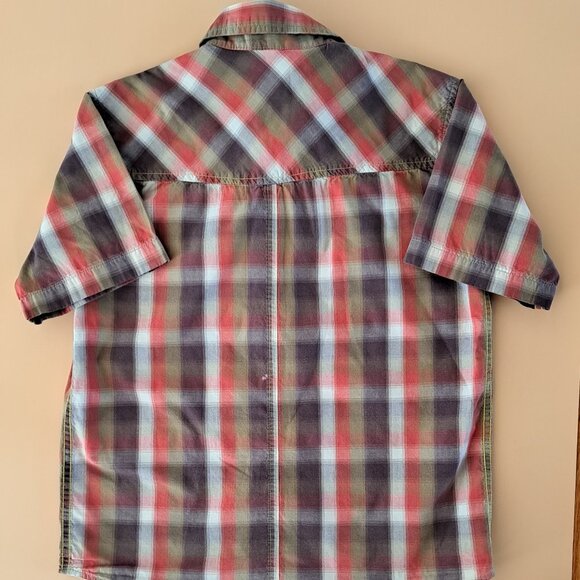 Boys Size 8 Bundle Route 66 & Cherokee Plaid Button Down Shirts LS SS - Picture 6 of 9